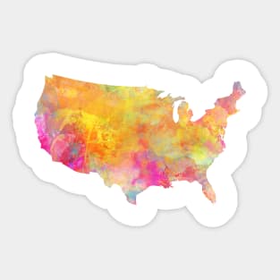 USA map #map #usa Sticker